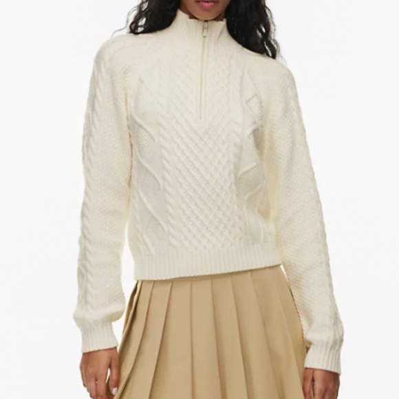 Aritzia/ Sunday Best 1/4 Zip Sweater. - Picture 2 of 4